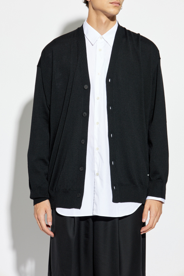 Black Cardigan with logo Comme des Garçons Homme Plus
